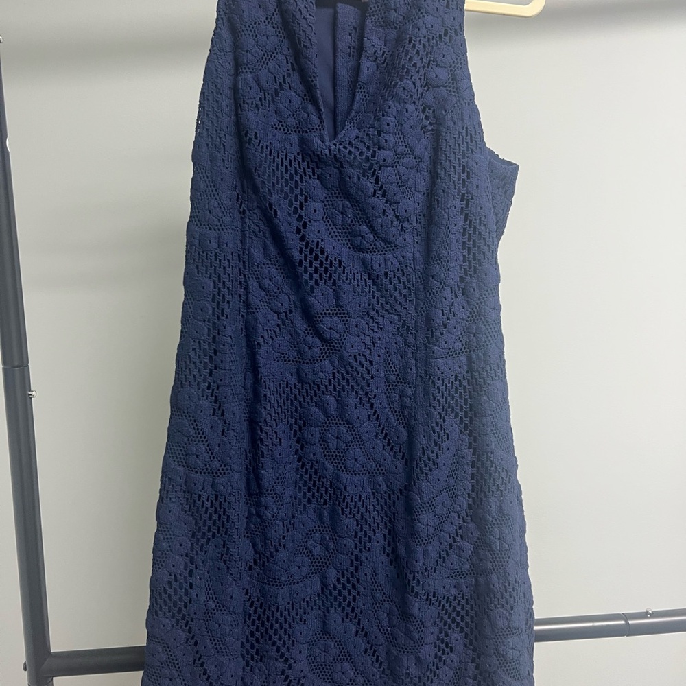 Lilly Pulitzer Blue V Neck Midi Sundress